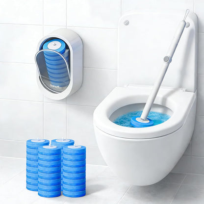 Freshness in One Click:  Disposable Toilet Scrubber Kit