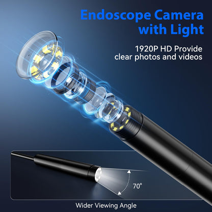🔍Smart HD Inspection Camera with Dual Lens & Waterproof Probe🛠️
