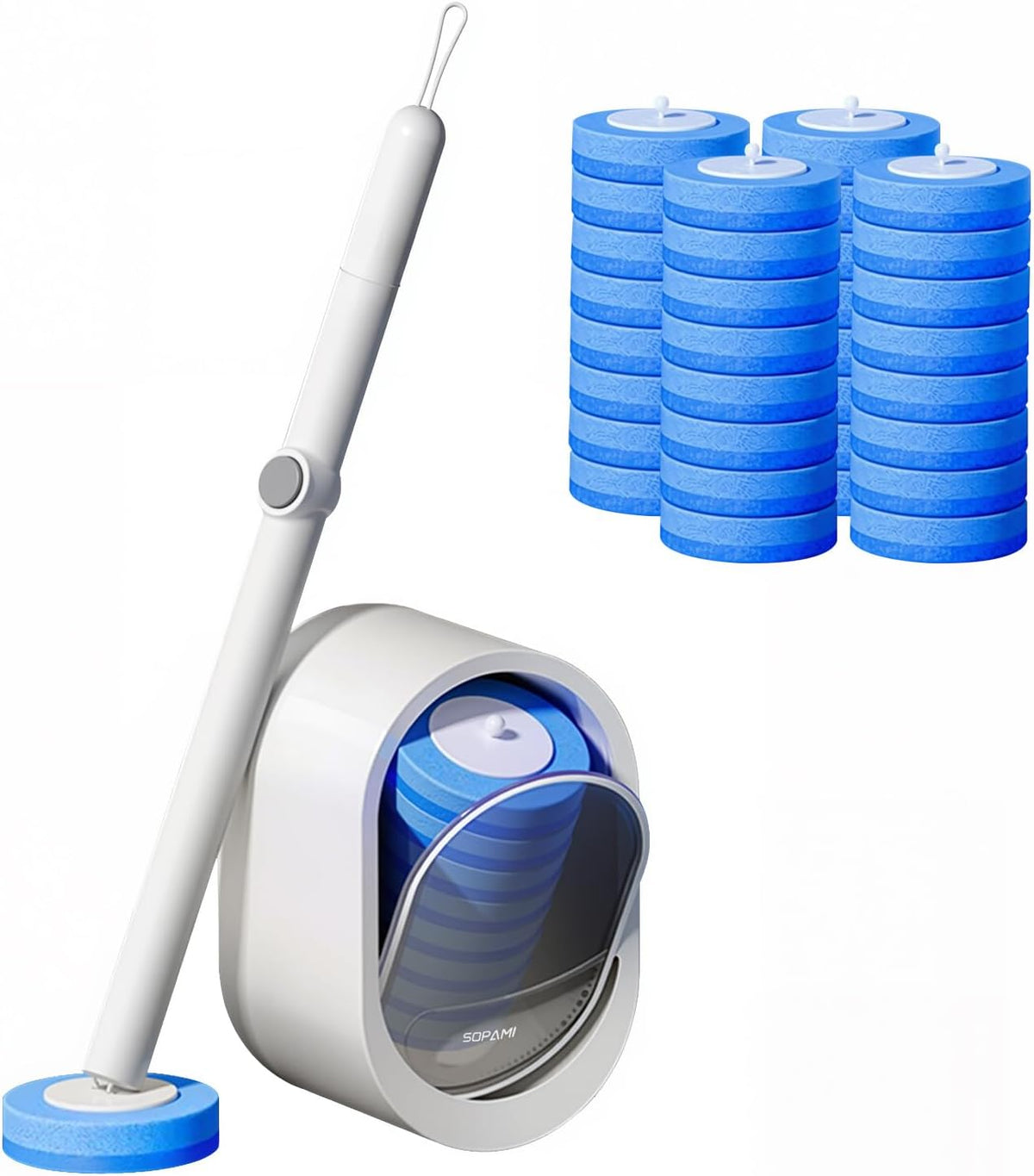 Freshness in One Click:  Disposable Toilet Scrubber Kit