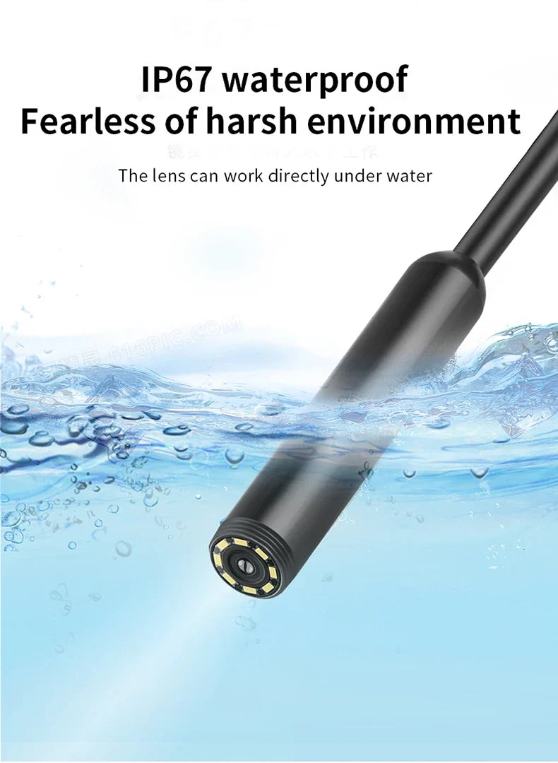 🔍Smart HD Inspection Camera with Dual Lens & Waterproof Probe🛠️