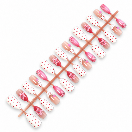 3D Floral Press-On Nails