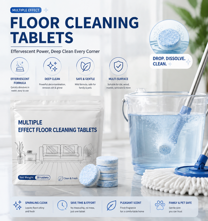 Floor Cleaning Tablets Multi-Surface Antibacterial Cleaner